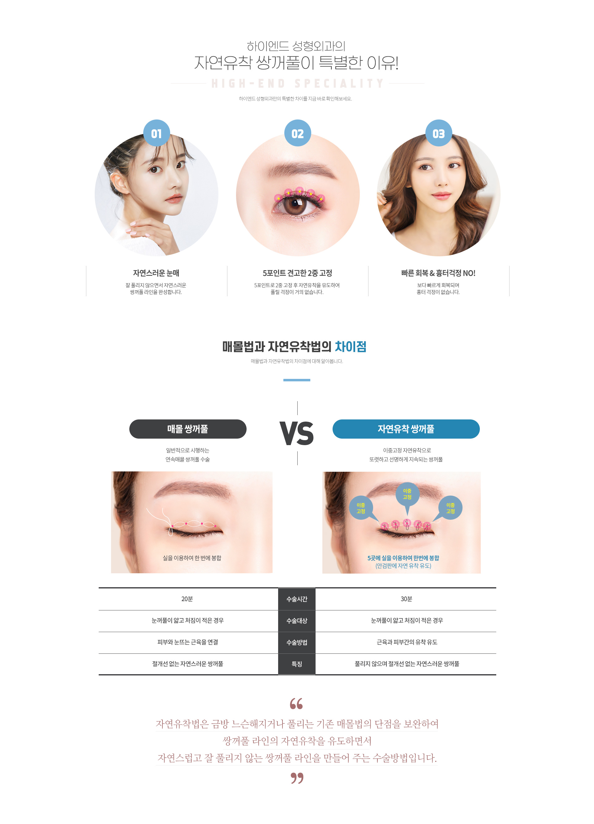 하이엔드 눈성형 자연유착 쌍꺼풀