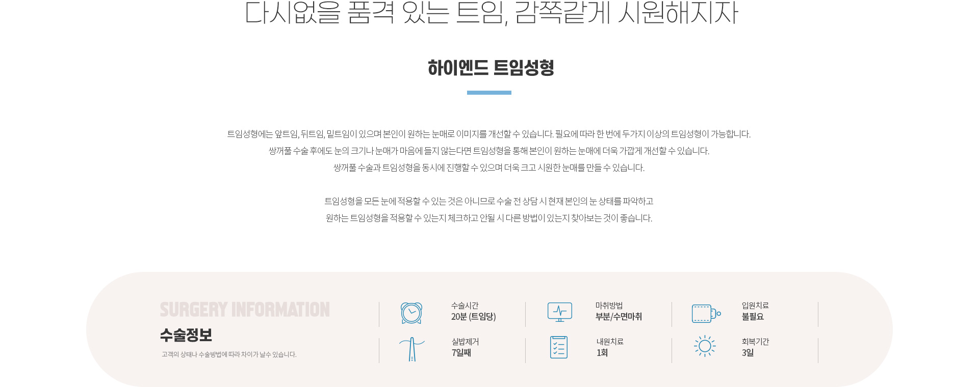 하이엔드 눈성형 트임성형