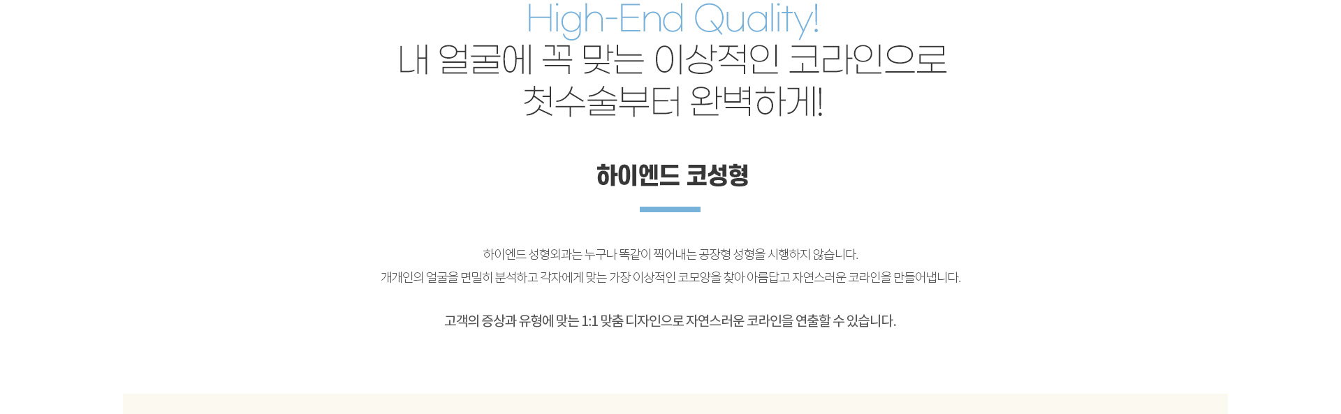 하이엔드 코성형